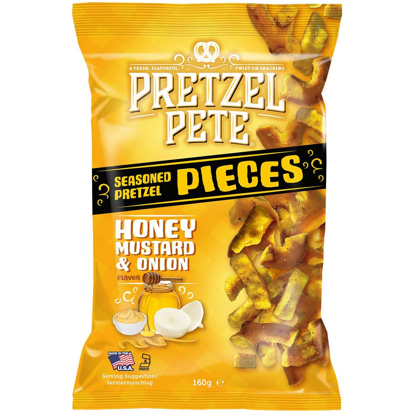 Pretzel Pete Honey Mustard and Onion 160gr
