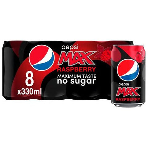 Pepsi Max Raspberry  8 x 33cl (UK)