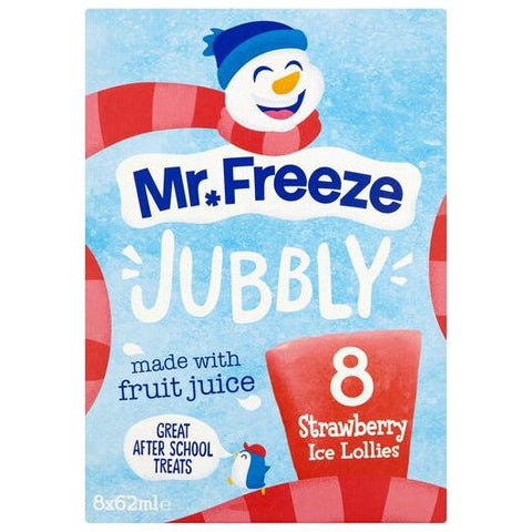 Mr Freeze Jubbly Strawberry Lollies 8 x 60ml (UK)