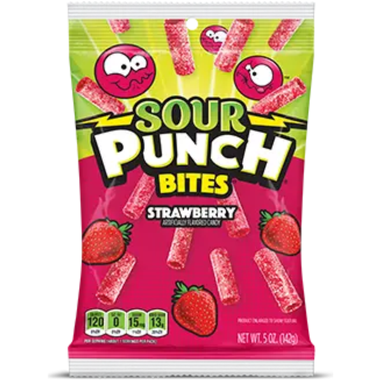 sour punch strawberry bites 141gr
