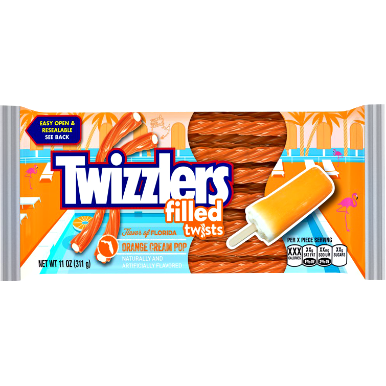 Twizzlers Orange Cream Pop 311gr (exp 31.12.2025)