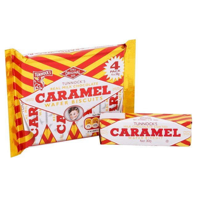 Tunnocks Choc Caramel Wafers 4 x 30gr (120gr)